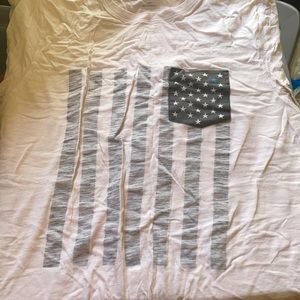 Old navy American flag T-shirt with front pocket